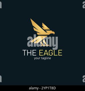 Luxury Eagle Logo: A Bold Emblem of Leadership. eagle logo Stock Vector