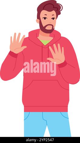 Hand stop refusal sign icon. Outstretched palms refusal sign Stock ...