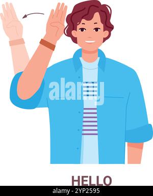 Sign deaf language. I love you and welcome word in American sign ...