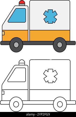 Illustration of Ambulance car - vector Stock Vector