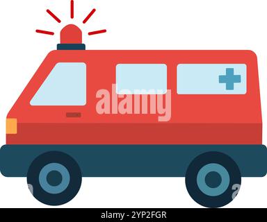 Illustration of Ambulance car - vector Stock Vector