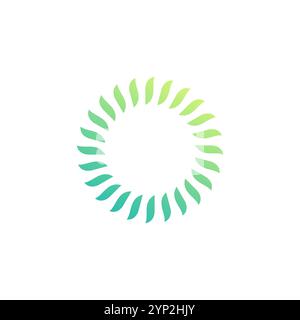 Abstract Leaf Circle Logo Design. Organic Icon Design Stock Vector