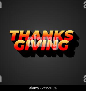 Thanksgiving text effect design for social media ads Stock Vector