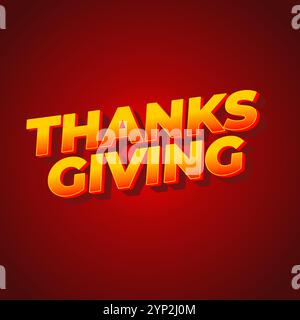 Thanksgiving text effect design for social media ads Stock Vector