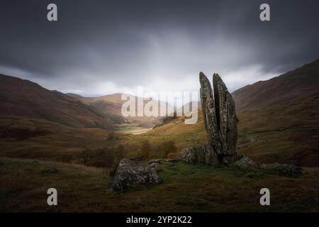 Fionn's Rock (Praying Hands of Mary), Aberfeldy, Perthshire, Scotland, United Kingdom, Europe Stock Photo