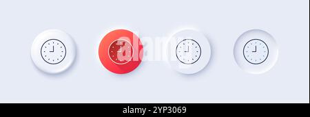 Clock line icon. Time or Watch sign. Line icons. Vector Stock Vector