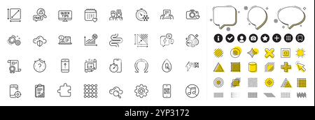 Set of Manganese mineral, Seo phone and 5g statistics line icons for web app. Pictogram icon Vector Stock Vector