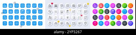 Smile, Ice cream and Father day line icons. For web app, printing. Line icons. Vector Stock Vector