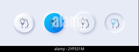Business Idea line icon. Light bulb sign. Line icons. Vector Stock Vector