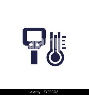 thermal imager icon on white, infrared camera Stock Vector