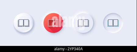 Book line icon. Education symbol. Line icons. Vector Stock Vector