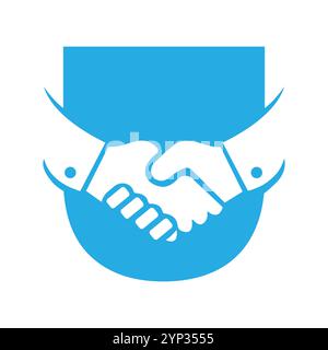 Initial Letter U Agreement Logo Concept With Handshake Icon Vector Template Stock Vector