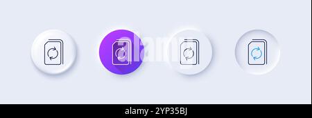 Update Document line icon. Refresh File sign. Line icons. Vector Stock Vector