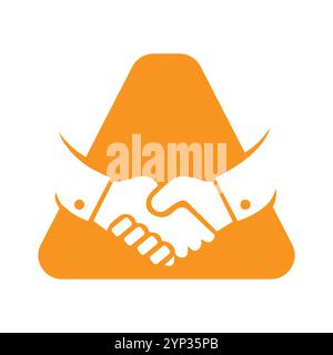 Initial Letter A Agreement Logo Concept With Handshake Icon Vector Template Stock Vector