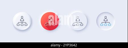 Management line icon. Business strategy sign. Line icons. Vector Stock Vector