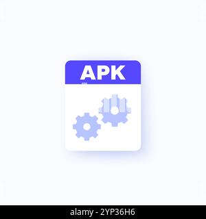 apk file icon for apps and web, vector Stock Vector