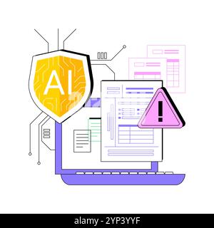 AI-Enhanced Risk Assessment abstract concept vector illustration Stock ...
