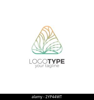 Leaf Abstract Logo Design. Triangle Leaves Icon Stock Vector