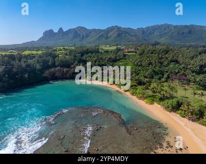 Papaa Bay, Kauai, Hawaii Stock Photo