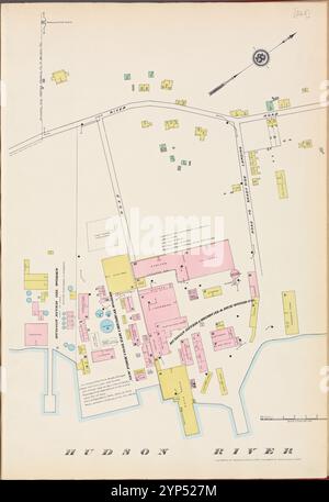 Hudson County, V. 8, Double Page Plate No. 24A [Map bounded by River Rd., Hudson River] Stock Photo