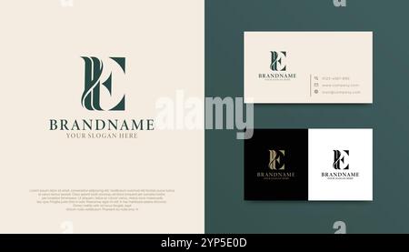 Stylish and Luxury Golden Letter E Logotype Stock Vector