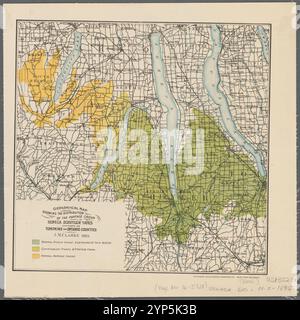 Geological map showing the distribution of the portage group: in Seneca, Schuyler, Yates, and parts of Tompkins and Ontario Counties 1895 by Clarke, John Mason, 1857-1925 Stock Photo