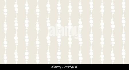 Seamless geometric neutral beige pattern with bubbles Stock Vector