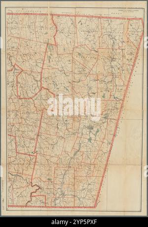 Map of Berkshire County 1893 Stock Photo