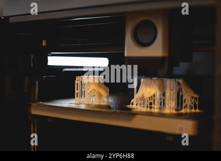 process Printing a model in a 3D printer Stock Photo