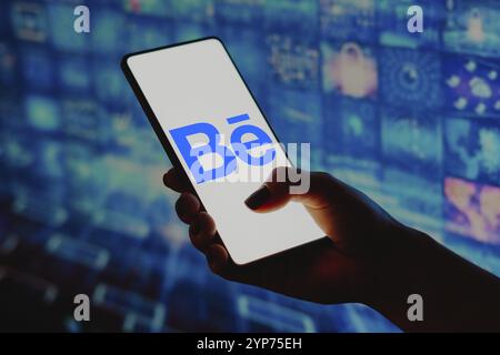 Behance logo displayed on smartphone Stock Photo - Alamy