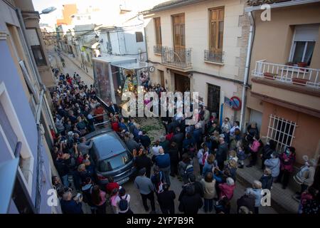 VALENCIA, Spain. 28th Nov, 2024. On November 29, one month has passed since the Isolated Depression at High Levels (DANA) that hit the towns in the south of the Spanish city of Valencia at the end of October and which, in addition to causing millions in economic damages, claimed the lives of more than 200 people. Credit: D. Canales Carvajal/Alamy Live News Stock Photo