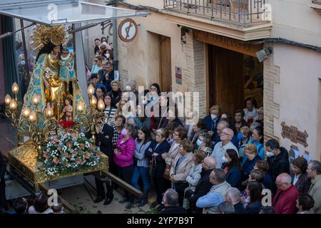 VALENCIA, Spain. 28th Nov, 2024. On November 29, one month has passed since the Isolated Depression at High Levels (DANA) that hit the towns in the south of the Spanish city of Valencia at the end of October and which, in addition to causing millions in economic damages, claimed the lives of more than 200 people. Credit: D. Canales Carvajal/Alamy Live News Stock Photo