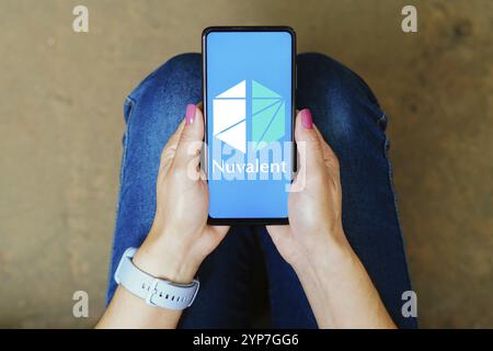 In this photo illustration, the Nuvalent logo is seen displayed on the ...