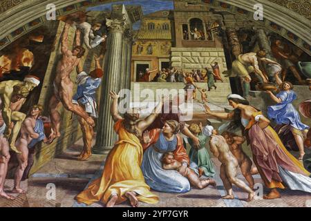 VATICAN CITY, VATICAN, JUNE 15, 2015 : interiors and architectural details of Raphael rooms in Vatican museum, june 15, 2015, in Vatican city, Vatican Stock Photo