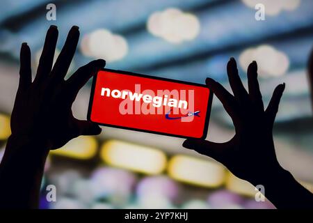 Rf Screens Example In this photo illustration, the logo of Norwegian Cruise Line Holdings ...