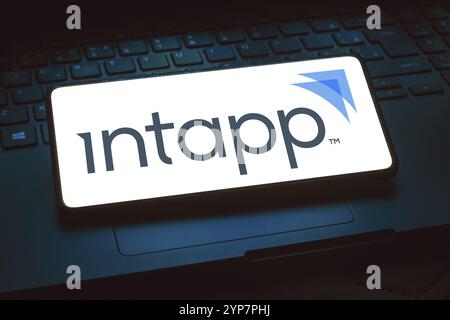 In this photo illustration, the Intapp, Inc. logo is displayed on a ...
