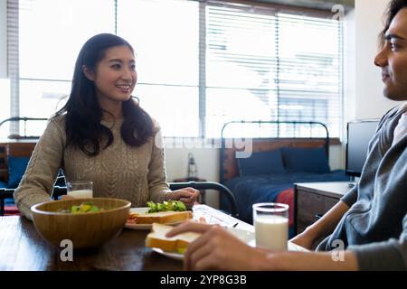 Breakfast for newlyweds Stock Photo