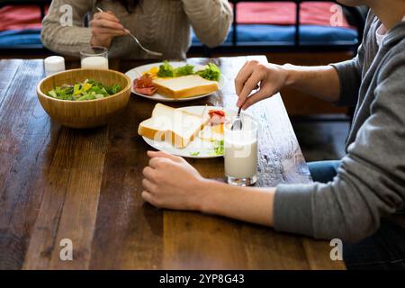 Breakfast for newlyweds Stock Photo