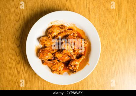 Buffalo chicken wings on a plate Stock Photo