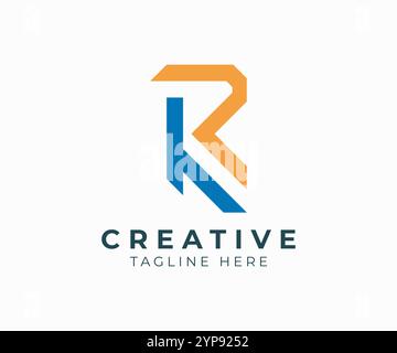 KR letter abstract initial logo template vector icon design for business. Stock Vector