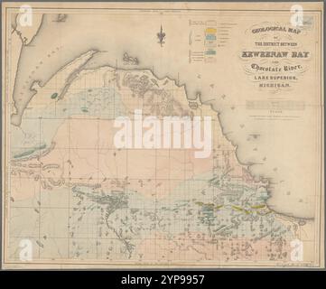 Map of the iron mines of Lake Superior 1872 by Foster, J. W. (John ...