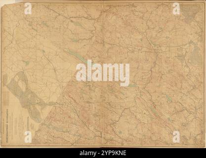 New Jersey, Double Page Sheet No. 4 [Map of Northeastern Highlands] 1884 - 1889 Stock Photo