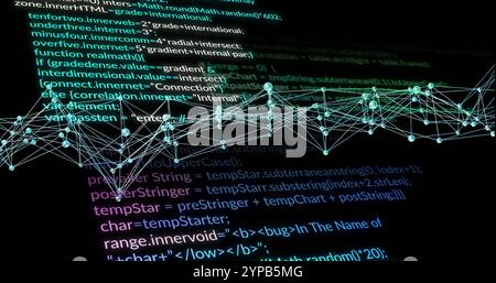 Image of scientific data processing over network of connections Stock Photo