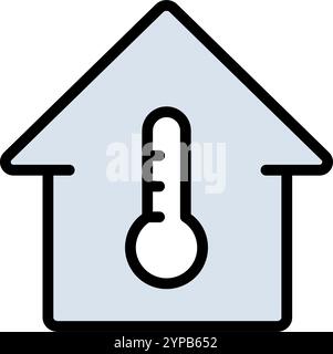 Home Heating Icon. Hvac system color sign. Simple concept for your logo web mobile app UI design. Vector flat illustration. Stock Vector