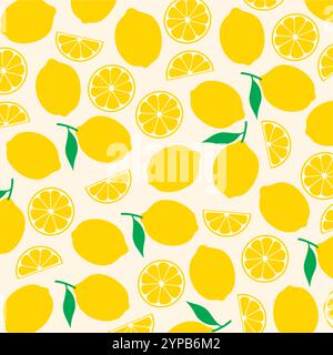 Lemon Fruit Color Background. Vector Illustration. Stock Vector