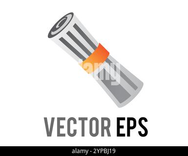 The isolated vector gradient red formula one racing car icon with blue helmet Stock Vector