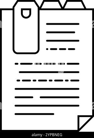 bookmark tabs list line icon vector illustration Stock Vector Image ...