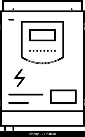 inverter generator icon vector outline illustration Stock Vector Image ...