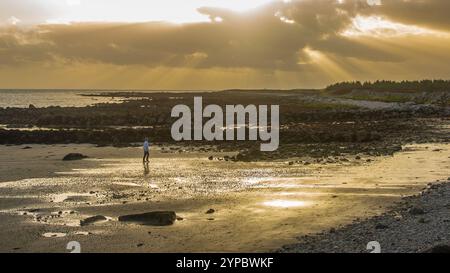 galway bay from silverstand barna county galway Stock Photo