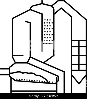 combustion biomass line icon vector illustration Stock Vector Image ...